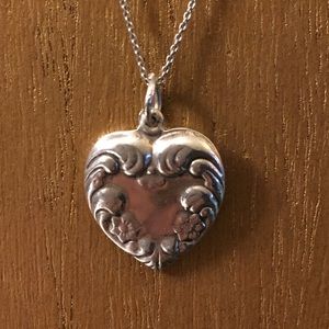 Vintage Puffed Heart Pendant